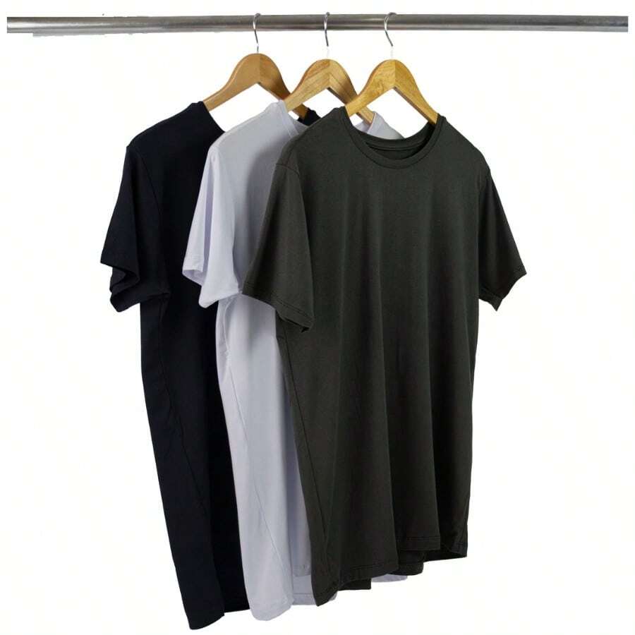 Set Of 3 Assorted Tech Modal Men's T-Shirts - Mirante Store - BỘ 22 - Xem 1