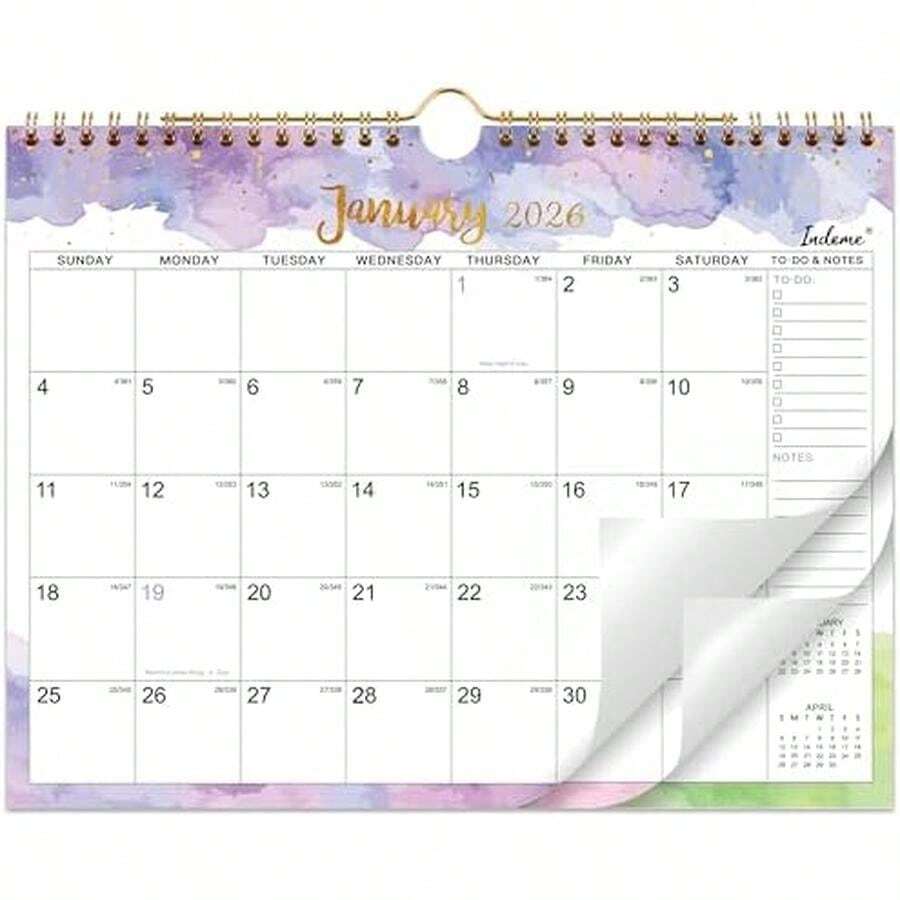 2026 Calendar - Calendar 2026, 2026 Wall Calendar 12 Month,11" * 8.5", January 2026 - December 2026, Spiral Twin-Wire Binding, Daily Blocks With Julian Dates, Perfect For Planning And Organizing Your Life - / - View 1