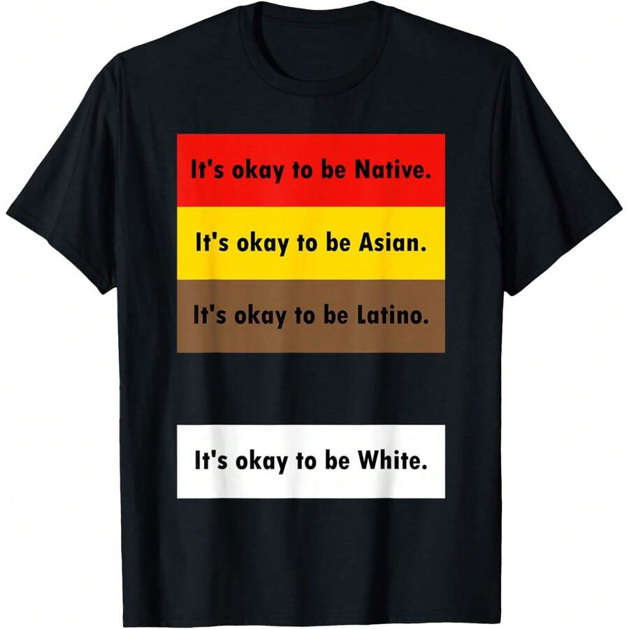 It's Okay To Be Native It's Okay To Be Asian It's Okay To Be T-Shirt - màu đen - Xem 1