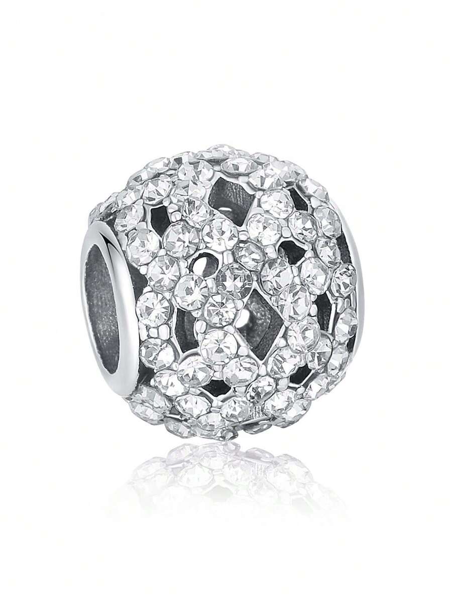 1pc Fashionable Hollow Inlaid Ombre Sakura Shiny Woven Beaded DIY Bracelet, Necklace, Pendant, Charm, Creative Jewelry Accessory - Multicolor - View 1