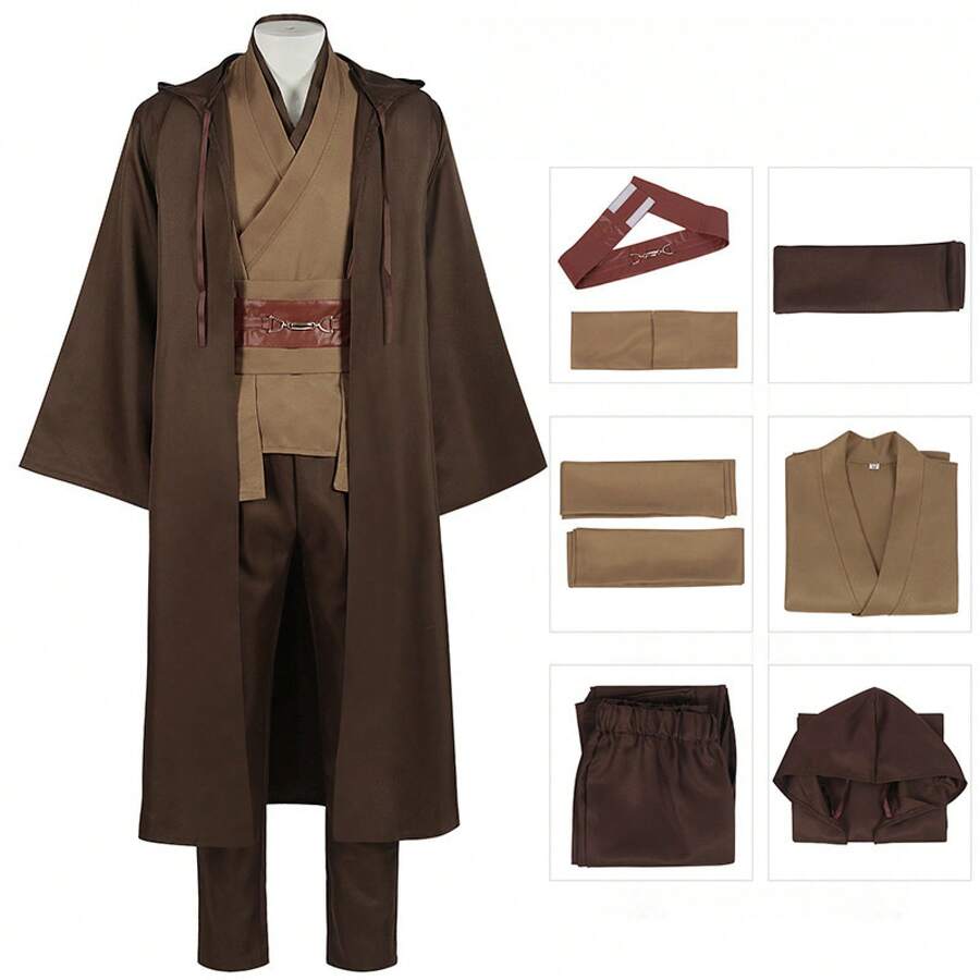 Men Cosplay Clothing - Brown - View 1