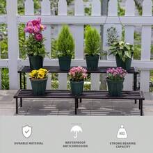 Plant Stand, Rustproof Aluminum Flower Pot Stand, Plants Display Stands Decoration Racks For Living Room Balconies And Gardens 60 Ebony - 60Ebony - View 1