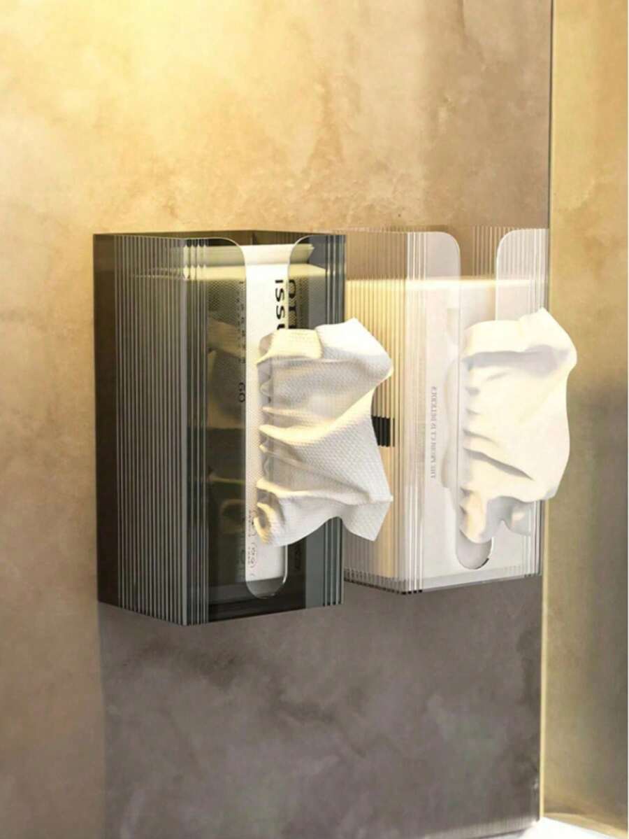 A Wall-Mounted Tissue Box, A Multi-Functional Paper Towel Dispenser, And A Tissue Holder For The Bathroom, Kitchen, And Living Room - One Size Fits All - View 1