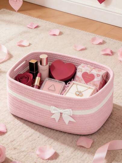 1 Giỏ đựng đồ bằng dây thừng đan thủ công, Giỏ đựng đồ lộn xộn trên bàn làm việc, Giỏ quà tặng Ngày Valentine, Giỏ đựng đồ, Giỏ đựng kẹo cầm tay, Thích hợp để đựng đồ trong phòng ngủ và phòng khách, Thích hợp để đựng đồ mùa xuân và mùa hè, Giỏ đựng đồ tạo không khí ấm cúng, Giỏ quà tặng Ngày Valentine, Hộp đựng đồ tựu trường, Làm mới không gian nhà cửa, Giỏ đựng đồ tùy chỉnh, Dễ sử dụng và tiện lợi, Cuộc sống gia đình, Có thể tái sử dụng.