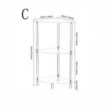 一套亚克力转角置物架，易于组装和拆卸，可作边桌使用，适用于卧室、客厅、厨房 - 透明 - 查看 11