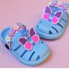 Sandalia infantil menina flor confortavel menina - Azul bebê - Visão 1