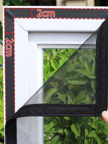 Black Zipper Window Screen, Easy Open For Daily Use, No-Drill Install, Keeps Mosquitoes & Bugs Out - Zipper Style - View 2