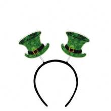 1pc Clover & Polka Dot Cute ABS Plastic Party Headband, Green For St. Patrick's Day - Multicolor - View 12