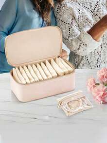 Portable Jewelry Box, Velvet Jewelry Bag, 12-Piece Portable Jewelry Organizer Box For Earrings, Rings, Bracelets, Necklaces - Multicolor - View 7