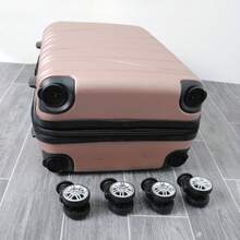 43L 56.5x38x22cm Cabin Suitcase Hard Shell Expandable 360° Spinner Wheels TSA Lock - Black - View 7