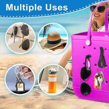 6Pcs Accessories Inserts Hooks, Carabiner Keychain, Key Holder Charms, Compatible With Small Large Bogg Bags, Beach Bag Organizer - ban đầu - Xem 4