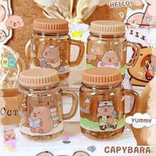 卡通水豚图案多功能削笔器，适合学生返校用品、冬季用品、感恩节、圣诞节、沙特国庆日、生日、节日、新年、情人节、送给男朋友/女朋友、成人礼物 - 卡通款 - 查看 4