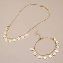 Choker And Bracelet Set Featuring The Ten Commandments, 18k Gold Plated. - Nhiều màu - Xem 1