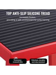 Plyometric Jump Box, 18 Inch Plyo Box, Steel Plyometric Platform And Jumping Agility Box, Anti-Slip Fitness Exercise Step Up Box For Home Gym Training, Conditioning Strength Training, Red - Red - View 3