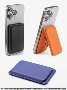 1pc 2-In-1 Magnetic Holder & Card Holder Case Compatible With Apple 15 Pro Max, 12/13/14/15 MagSafe - Multicolor - View 8