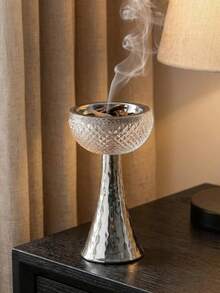 1pc Crystal Pattern Metal Incense Burner, Modern Luxury Style Incense Holder, Suitable For Home Decor And Display - Multicolor - View 14