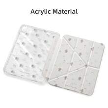 可爱图案智能保护套，带笔槽，兼容 iPad 第 11 代 A16 2025、第 10 代 10.9 英寸、Air 第 4/5 代 10.9 英寸、Air 11 M3 2025、第 7/8/9 代 10.2 英寸、A11+、S9、S10FE、S10 Lite - 小熊紫色蝴蝶結 - 查看 3