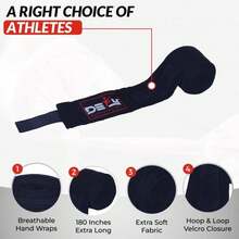 DEFY Professional 180 Inch Hand Wraps For Boxing Muay Thai MMA Elastic Bandages For Men &Amp; Women -Pair - ColorJ - View 2
