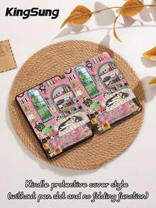 Kingsung Cute Corner Animal Pattern Tablet Protective Case, Suitable For 9.7/10.2/10.5/10.9/12.9 Inch, Pro 11 Inch, 10th Gen , Galaxy Tab S6 Lite 10.4 Inch, Kindle Paperwhite 12th Gen 2024, Kindle (11th Generation) 2022, Soft Shock-Proof Protection, Support Smart Sleep/Wake Function, With Stand Design - Multicolor - View 10