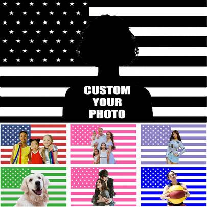 1 szt. personalizowany gobelin, możliwość personalizacji flag Wielkiej Brytanii, Niemiec, Francji, USA, Hiszpanii i Włoch, możliwość nadruku dowolnego zdjęcia lub obrazu, kolorowy, wielofunkcyjny, trwały, dekoracyjny, wielokrotnego użytku, oddychający, wyrafinowany, modny, wysokiej jakości, spersonalizowany prezent, nadaje się do dekoracji ogrodu