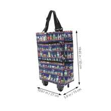 zxxCarrito de Compras Pble con Ruedas Dob B Multifuncional Ligera y Eciosa B de Mandado Portatil para Super Uso Diacarrito plegable con ruedas - como en la foto - Ver 2