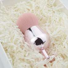 1pc High-Quality Pink Powder Brush, Unique Stemmed Makeup Brush, Niche Design Excess Powder Brush, Nail Dust Brush, Highlighter Brush, Fiber Hair Makeup Brush, Non-Absorbing, Fluffy Makeup Brush, Beauty Tools - Multicolor - View 6