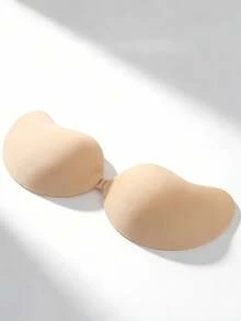 2/1件裸色无肩带硅胶胸垫，隐形聚拢文胸，适合搭配吊带裙和婚纱，芒果形罩杯可使小胸看起来更丰满。 - 杏色 - 查看 5