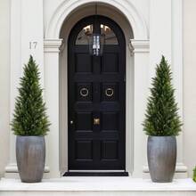 2Packs Artificial Cedar Trees With Black Pot 36"/48"/60" Fake Plants Outdoor Indoor Faux Pine Shrubs Plants Sunlight Resistant Leafy Potted Plant For Xmas Home Front Door Offices Outdoor Realistic Fake Plants Front Porch Decor 2/3/4/5/6FT Xmas New Year 2026 - 綠色 - 查看 9