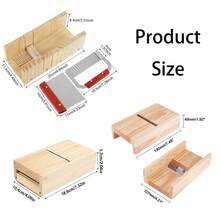 1个蜡烛肥皂切割器抽屉盒，木制肥皂斜面刨刀带盒，可调节修边刨刀，用于手工肥皂和蜡烛制作，肥皂蜡烛模具切割器，DIY工艺品制作用品 - 杏色 - 查看 2