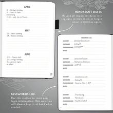 Legend Planner Address Book With Alphabetical Tabs –Telephone Contacts Book For Phone NFUmbersss, Addresses, Passwords, Medium (Black) - 黑色的 - 查看 6