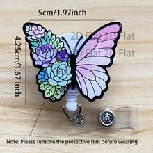 Retractable D Card Holder Reel With Cute Cartoon Design,Teacher Nurse Hospital Badge Holder Office Lanyard 1pc - A - View 14