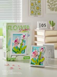 100-300-elementowe klocki do budowania ramek na zdjęcia w kształcie kwiatów (fioletowa bańka, tulipan, storczyk, słonecznik, róża, piwonia...), prezent urodzinowy DIY, klocki, puzzle i akcesoria do kolaży, żywe kolory, wykwintny design, warstwowe, żywe kolory, realistyczne kształty, odpowiednie do wystroju wnętrz/artykułów biurowych/wymiany prezentów (Boże Narodzenie, Dzień Matki, Walentynki), ekspozycji sklepowej/kolekcji dzieł sztuki - Wielokolorowe - Zobacz 19