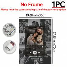 1张音乐海报帆布模板，可定制海报，歌曲照片拼贴画，可作为庆祝礼物、房间装饰、定制墙面艺术、图片定制照片、可定制物品，是送给她的理想礼物，营造温馨氛围，适合送给男朋友、女朋友、父亲、母亲、家人、朋友、宠物、学生、周年纪念日、生日等场合，适用于卧室、学校、家庭、办公室。可选配相框。 - 彩色 - 查看 12