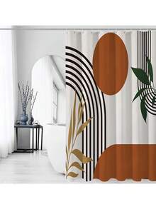 1. Bohemian Style Medieval Shower Curtain Set, Includes Toilet Seat Cover And Non-Slip Mat, Abstract Geometric Pattern 4-Piece Set\N2. Modern Minimalist Shower Curtain Set With 12 Hooks, Suitable For Bathroom - A - View 16