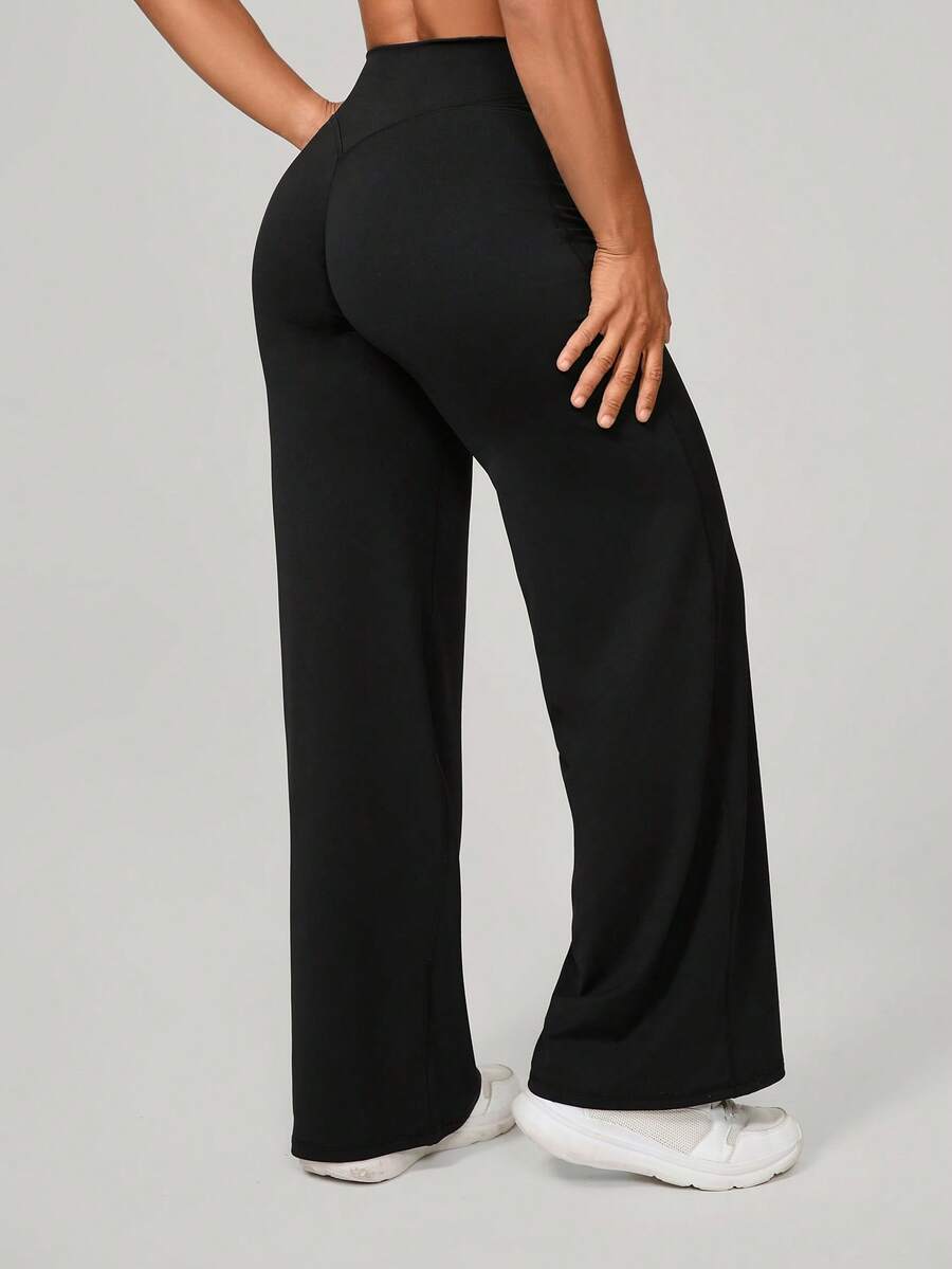 VANEZING 1 chiếc quần ống rộng nâng mông, cạp cao, dáng rộng thoải mái dành cho nữ, quần tập yoga, phù hợp cho phòng tập thể dục, chạy bộ, du lịch và các hoạt động thể dục ngoài trời | Trang phục tập gym nữ - Quần jogger