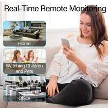 1pc Wireless Home Security Camera - Rechargeable Lithium-Polymer Battery, USB Powered, Wi-Fi Connection, Mobile APP Remote Control, Home Security Monitoring Device, Compact Nanny Cam, Suitable For Car, Portable Camera For Indoor And Outdoor Use, Pet Camera For Dogs, SD Card Not Included - Black - View 5