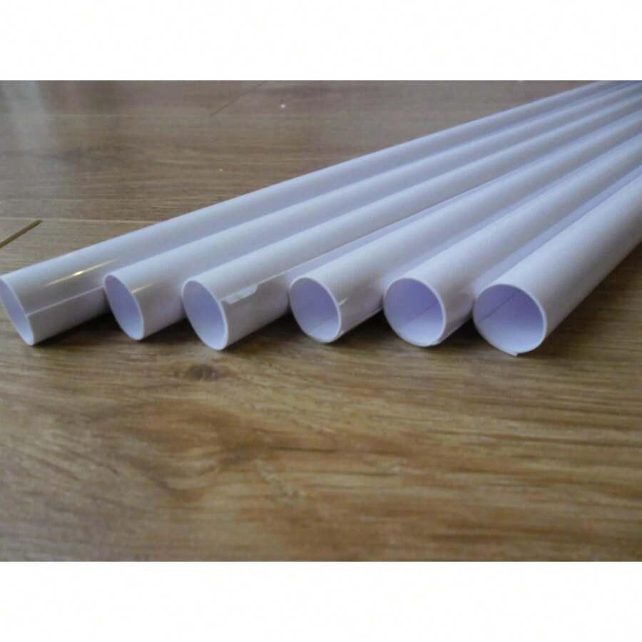 6 X 100cm 1M NEW WHITE 15mm RADSNAPS RADIATOR PIPE COVERS - FREE UK DELIVERY - Square - View 1