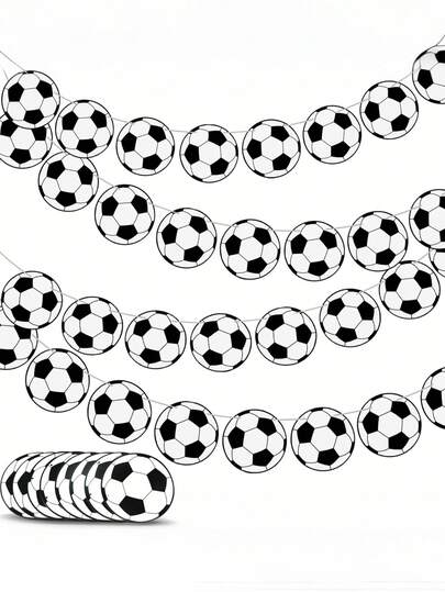 6 Sets Of Football Party Decoration Banners, Football Party Supplies, Football-Themed Wreaths And Pennants, Football Banner Wreaths, Background Decorations, And Paper Sculpture Decorations, Suitable For Football Fan Parties, Sports Birthday Parties, Home Decor, And World Cup Atmosphere Decorations.