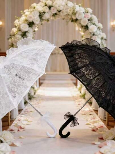 A Lace Parasol Mini Wedding Decoration Bohemian Style Kids Dance Cosplay Photo Prop