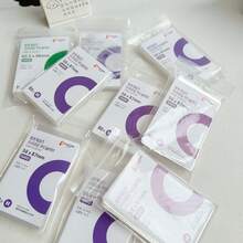 1pc Thick Transparent High-Clear Photo Sleeve, Korean Style Purple Popcorn Card Holder - Multicolor - View 7