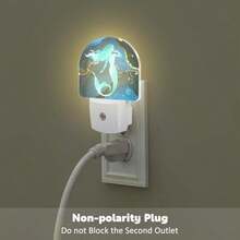 Luz nocturna LED para pared con diseño de bandera, sensor automático de encendido al anochecer, bajo consumo de energía 0.5W, decoración temática - color1 - Ver 2