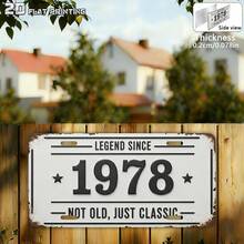 1 Piece, Vintage 1978 Aluminum Sign, Home Decoration, Birthday Gift (6inch X 12inch), Vintage Wall Art, Industrial Style Sign, Gift For Vintage Lovers, Bar Wall Decoration, Men's Space Wall Decoration, 2D Flat Print, Outdoor Wall Decoration, For Decorative Purposes Only - Style 1 - View 3
