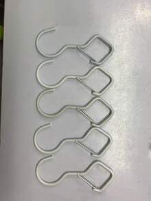 5pcs Heavy Duty S-Shaped Hooks With Lock Clasp, Rust-Resistant Metal Material With Ring, Suitable For Kitchen And Wardrobe Hanging, Can Be Used To Hang Plants, Flower Pots, Towels, Bags, Hanging Pots, Kitchen Utensils, Etc. - Multicolor - View 11