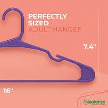 Clothes Hangers Plastic 50 Pack For Adults - Plastic Hangers, The Perfect Coat Hanger And Space Saving Clothes Hangers For Closet, Percheros Ganchos Para Colgar Ropa Hangars - Purple Hangers - 紫色 - 查看 3