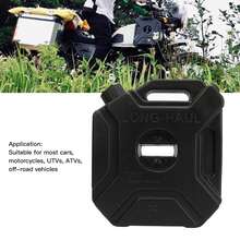 5L 1.3 Gallon Gas Can Fuel Oil Petrol Storage Cans Black Emergency Backup Tank for Car Motorcycle UTV ATV Dirt Bike With Bracket - Bidones para almacenar aceite y gasolina - Ver 8