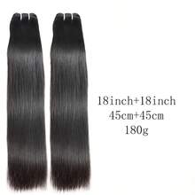 #613 # 1B Tóc thẳng tự nhiên, bó 2 lọn (18-30 inch), dệt đôi, phù hợp cho phụ nữ mọi chủng tộc, đa dạng kiểu tóc | Bó tóc thời trang | Tóc chất lượng cao - Nhiều màu - View 11