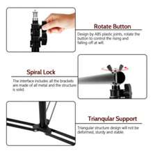 Adjustable Photography Background Support Stand Photo Backdrop Crossbar Kit 2*3m - Black - View 7