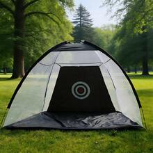 Portable Golf Net Practice Hitting Net – Indoor Outdoor Backyard Golf Training Aid With Target Cloth, Easy Assembly Foldable Net For Beginners & Professional Golfers - Black - View 5