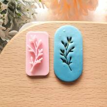 Minimalist Botanical Leaf & Branch Polymer Clay Mold Set For Handmade Earrings & Pendants - TH81 - View 9