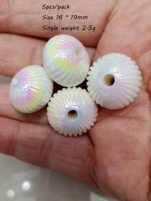 16*19毫米UV涂层南瓜灯笼珠DIY手工串珠散珠串笔链手机链吊坠配件 - 彩色 - 查看 16